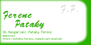 ferenc pataky business card